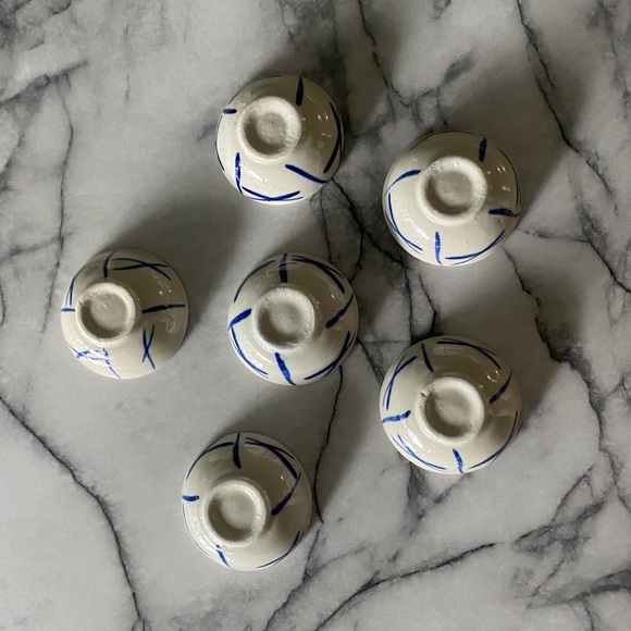 Vintage Japanese Ceramics Set 6 Dipping Dishes - Picture 6 of 9